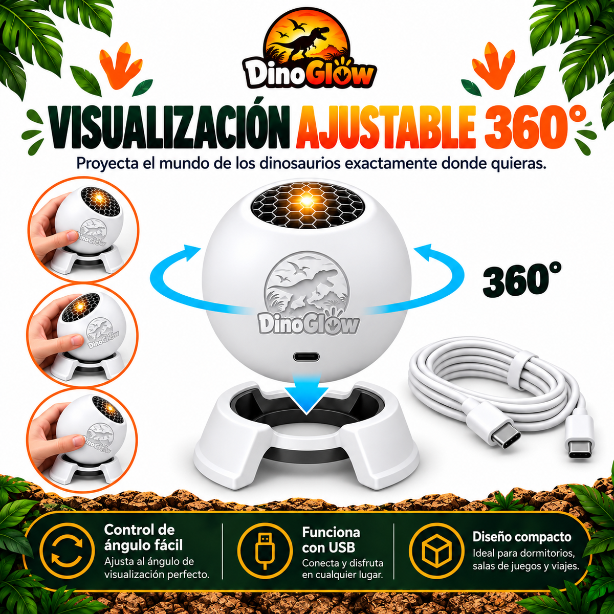 DinoGlow™ | Convierte su Habitación en un Mundo de Dinosaurios