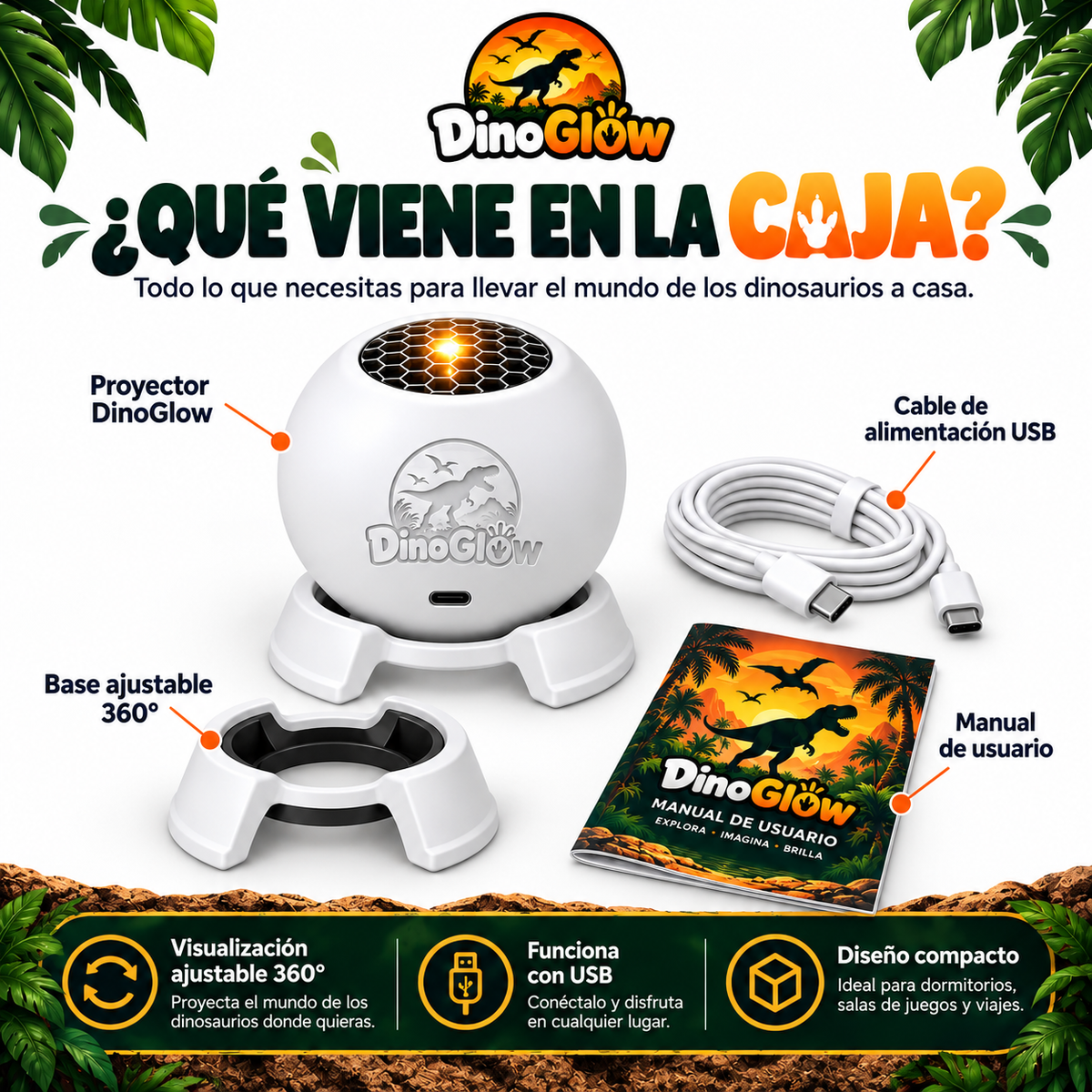 DinoGlow™ | Convierte su Habitación en un Mundo de Dinosaurios
